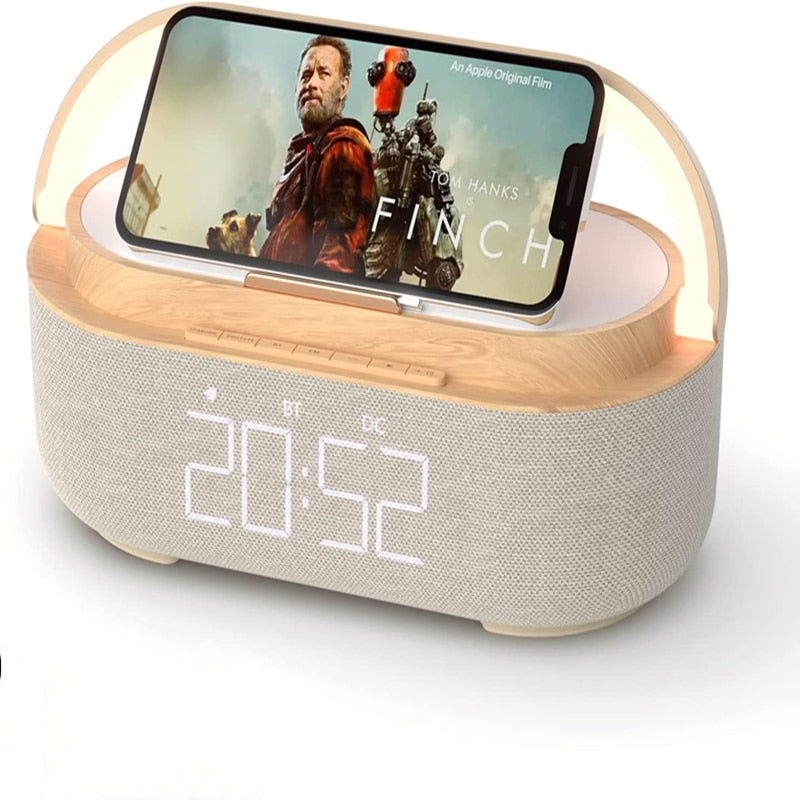 Reloj despertador digital Radio Altavoz Bluetooth Cargador inalámbrico™