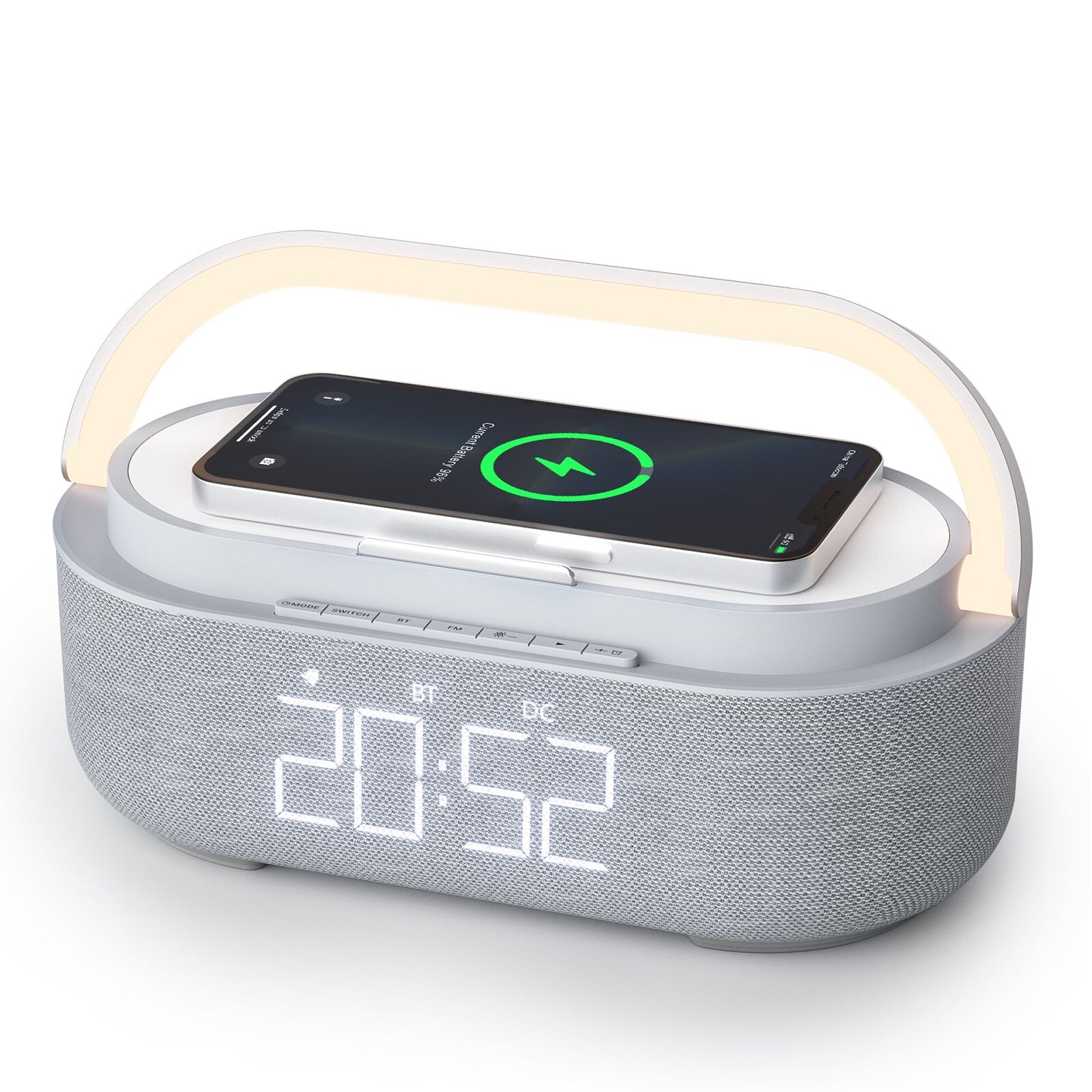 Reloj despertador digital Radio Altavoz Bluetooth Cargador inalámbrico™